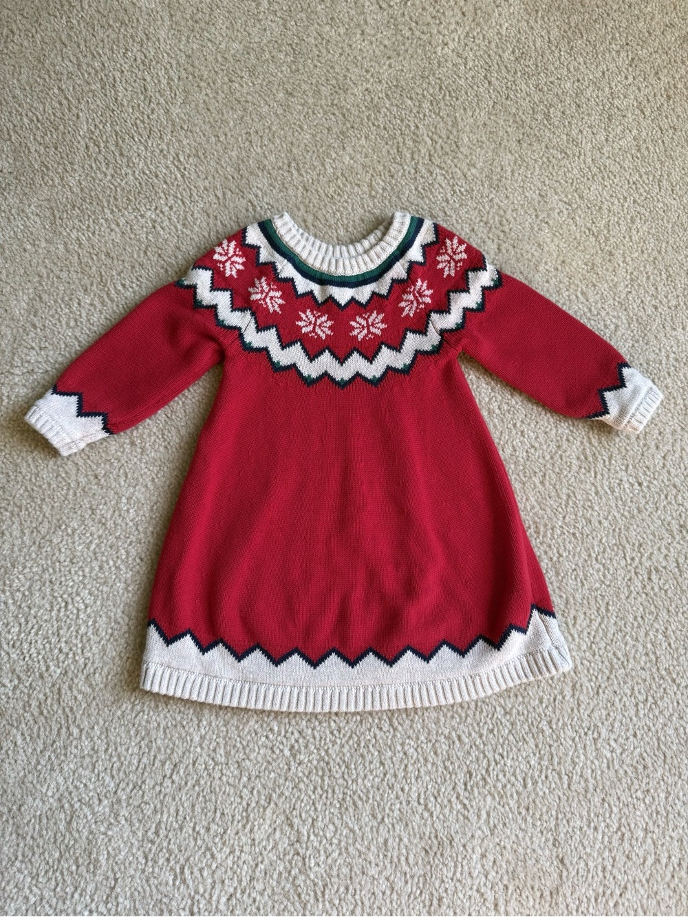 2T Hanna Andersson knit holiday dress
